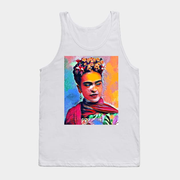 Frida Kahlo Tank Top by Sanzida Design